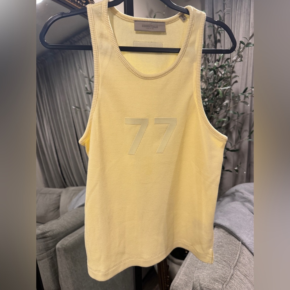 Essentials x Fear of God Tank Top Butter Yellow Grailed Authentic